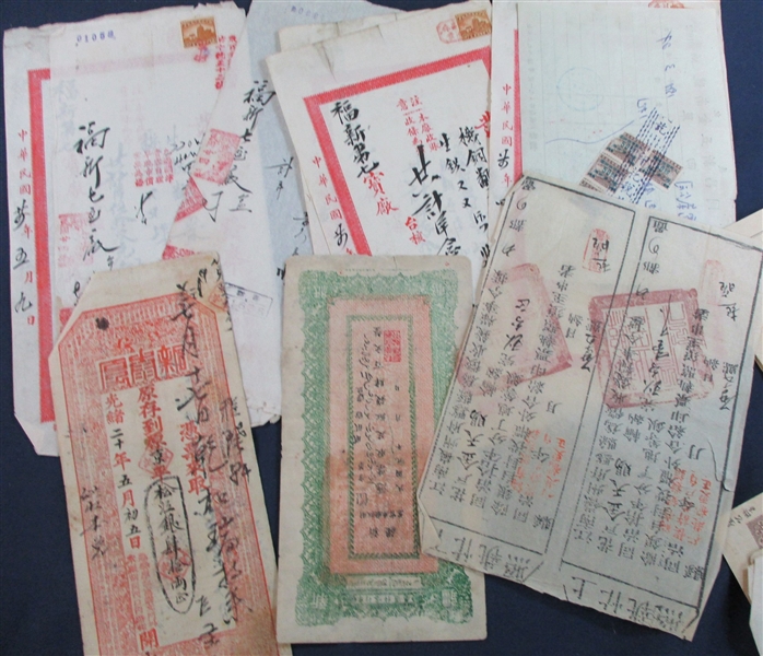 Asia Document Lot, Over 30 Different (Est $150-200)
