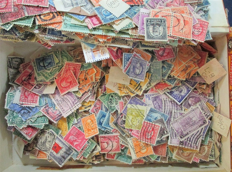 USA Perf-In Accumulation in a Cigar Box (Est $90-120)