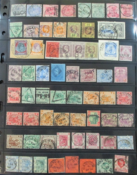 Asia Large Group of Collectible Cancels (Est $200-300)