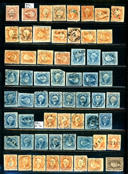 USA Revenue Stamps with SON Cancels (Est $200-300)