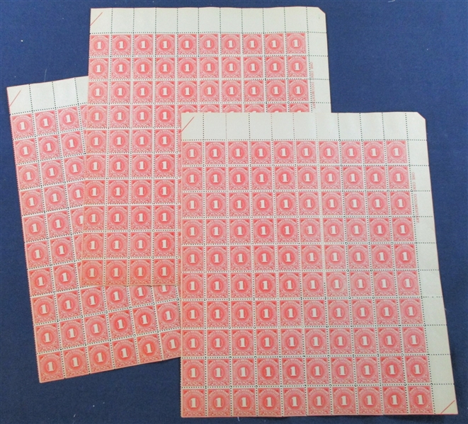 USA Scott R207 MNH Half Sheets of 100 (Est $90-120)