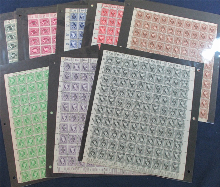 Germany Allied Military Government Mint Full Sheets (Est $90-120)