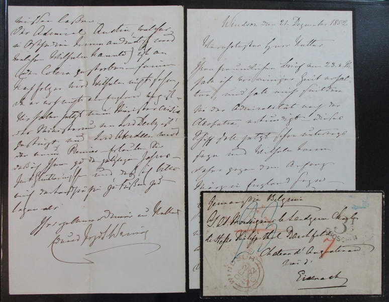 British Naval Postal History Group with Contents (Est $275-350)