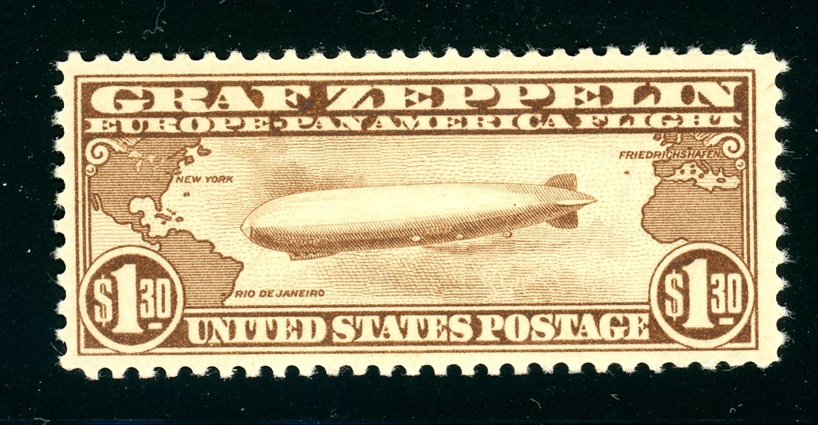 USA Scott C14 MLH F-VF, $1.30 Zeppelin (SCV $375)