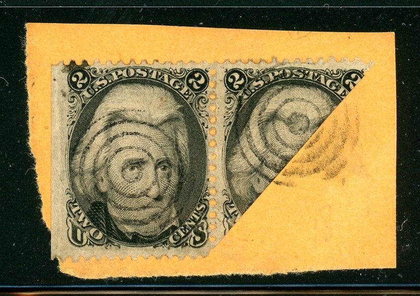 USA Scott 73a Tied on Piece, Diagonal Half Used for 3¢ Rate (SCV $1500)