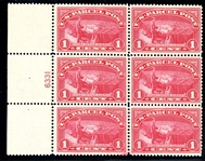 USA Scott Q1 MNH Plate Block/6, F-VF, 1¢ Parcel Post (SCV $175)