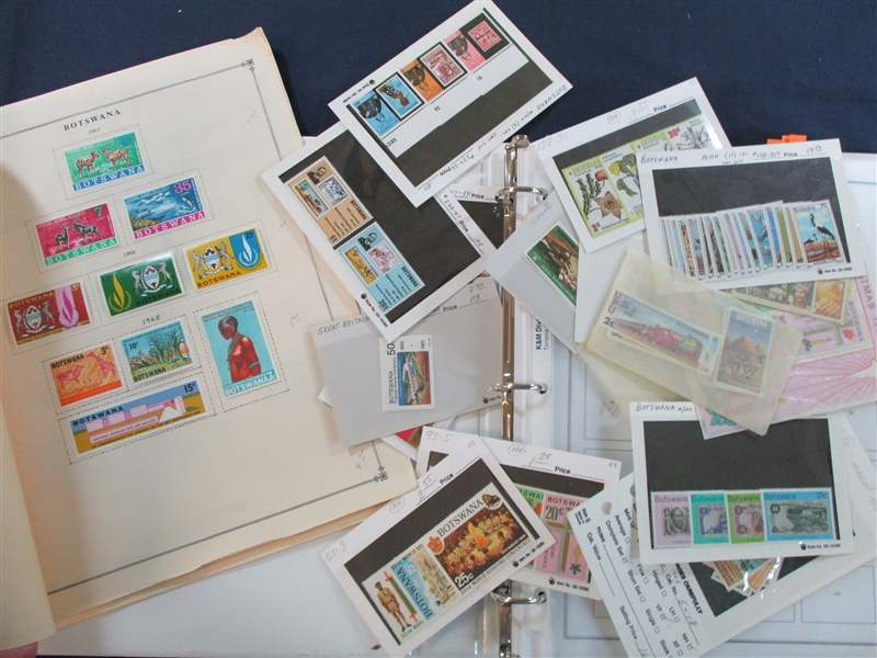 Botswana Mint/Used Collection on Homemade Pages (Est $50-80)