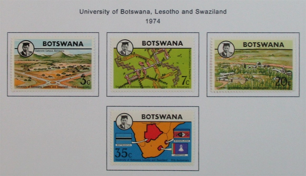 Botswana Mint/Used Collection on Homemade Pages (Est $50-80)