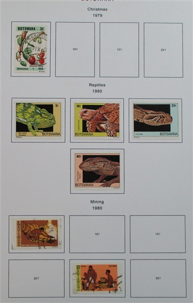 Botswana Mint/Used Collection on Homemade Pages (Est $50-80)