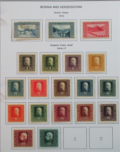 Bosnia & Herzegovina Mint/Used Collection to 1918 (Est $90-120)