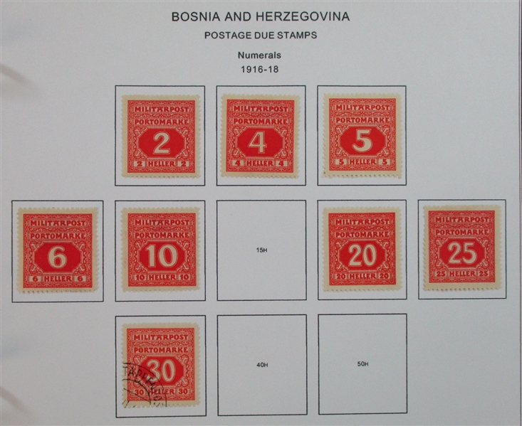 Bosnia & Herzegovina Mint/Used Collection to 1918 (Est $90-120)