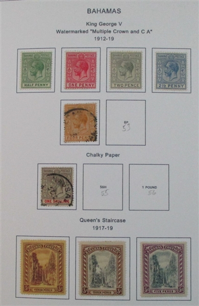 Bahamas Mint/Used Collection on Homemade Pages (Est $140-180)