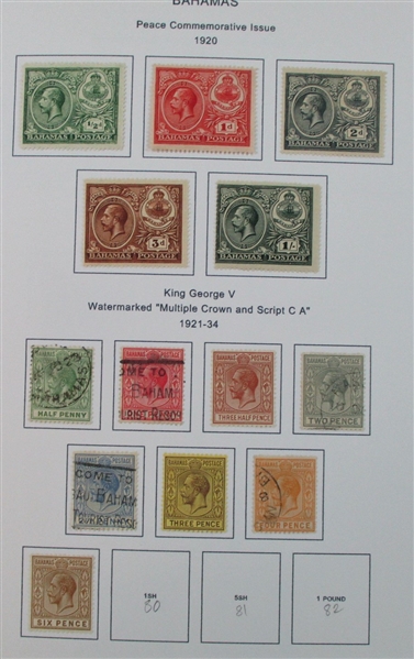 Bahamas Mint/Used Collection on Homemade Pages (Est $140-180)