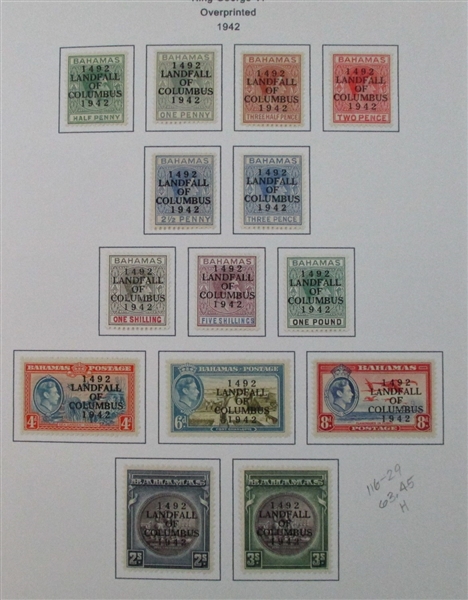 Bahamas Mint/Used Collection on Homemade Pages (Est $140-180)