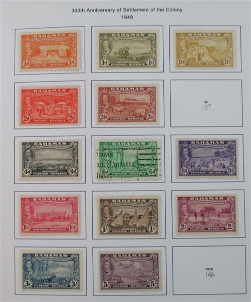 Bahamas Mint/Used Collection on Homemade Pages (Est $140-180)