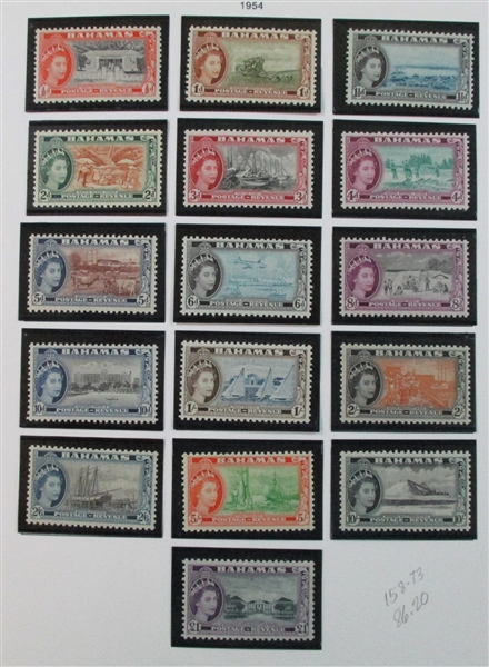 Bahamas Mint/Used Collection on Homemade Pages (Est $140-180)