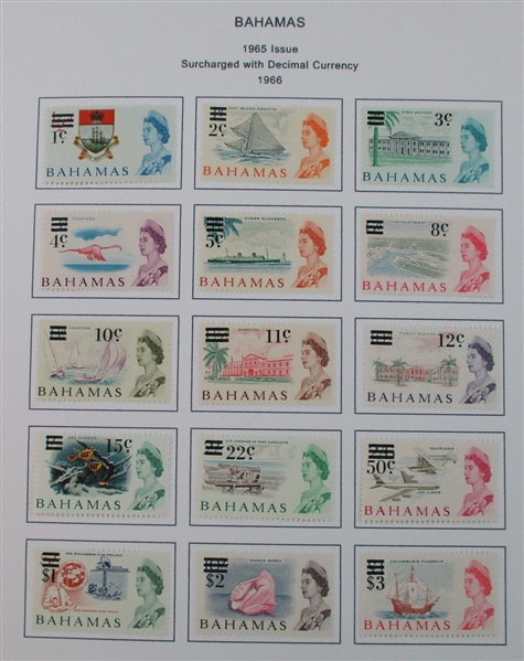Bahamas Mint/Used Collection on Homemade Pages (Est $140-180)