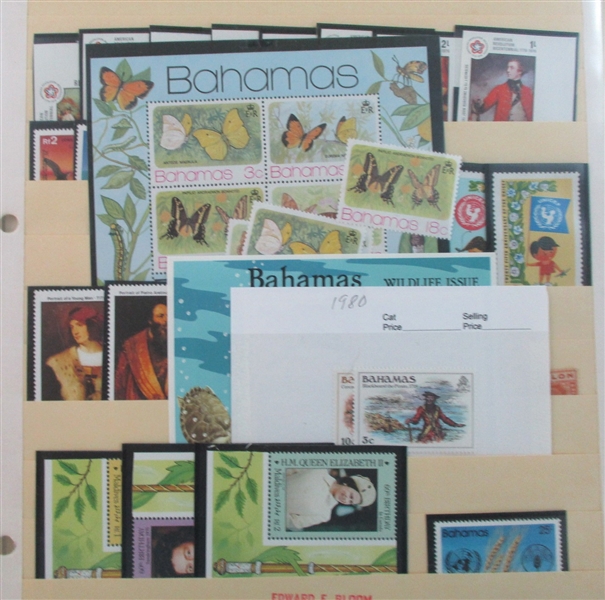 Bahamas Mint/Used Collection on Homemade Pages (Est $140-180)