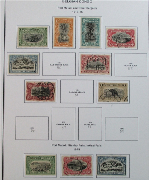 Belgian Colonies Mint/Used Collection on Homemade Pages (Est $150-200)