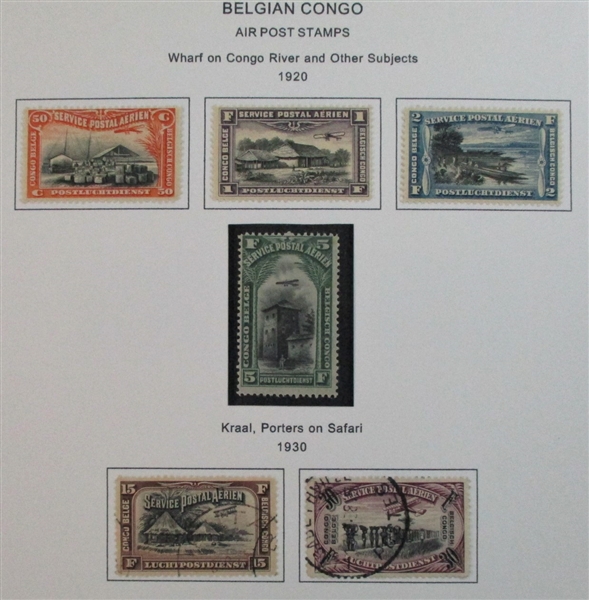 Belgian Colonies Mint/Used Collection on Homemade Pages (Est $150-200)