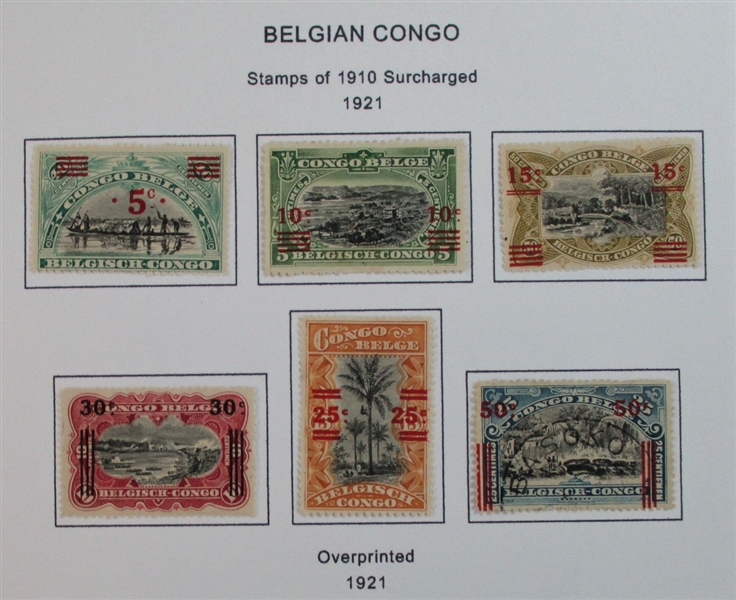 Belgian Colonies Mint/Used Collection on Homemade Pages (Est $150-200)
