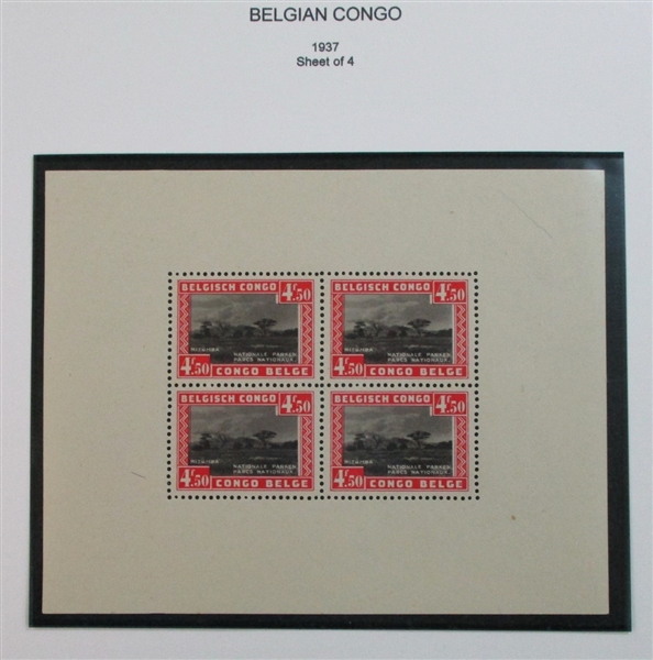 Belgian Colonies Mint/Used Collection on Homemade Pages (Est $150-200)