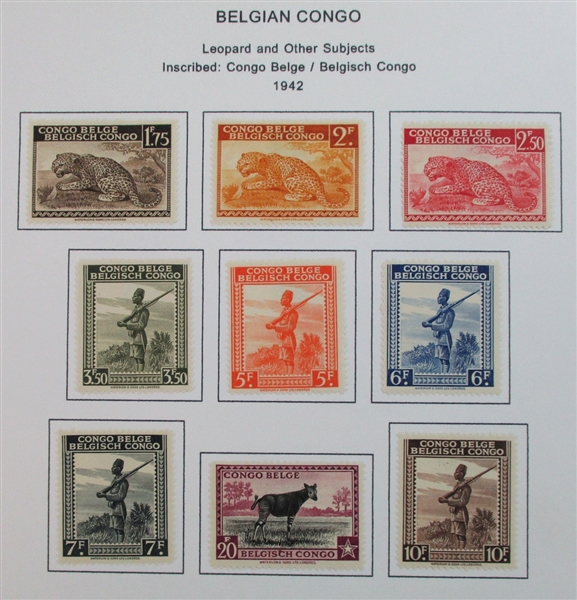 Belgian Colonies Mint/Used Collection on Homemade Pages (Est $150-200)