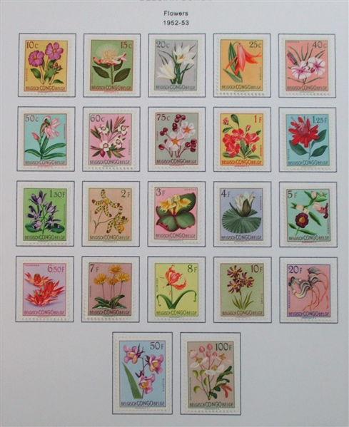 Belgian Colonies Mint/Used Collection on Homemade Pages (Est $150-200)