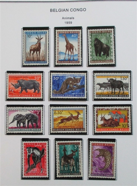 Belgian Colonies Mint/Used Collection on Homemade Pages (Est $150-200)