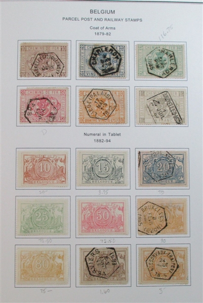 Belgium Large Mint/Used Collection on Homemade Pages to 1990's (Est $750-950)