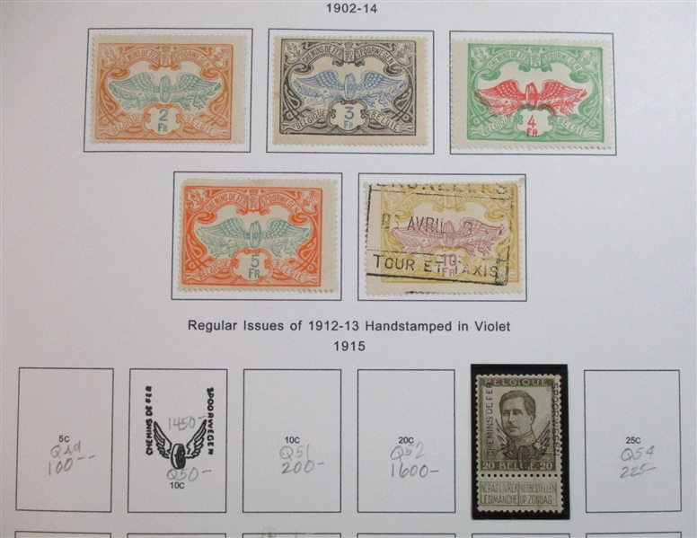 Belgium Large Mint/Used Collection on Homemade Pages to 1990's (Est $750-950)