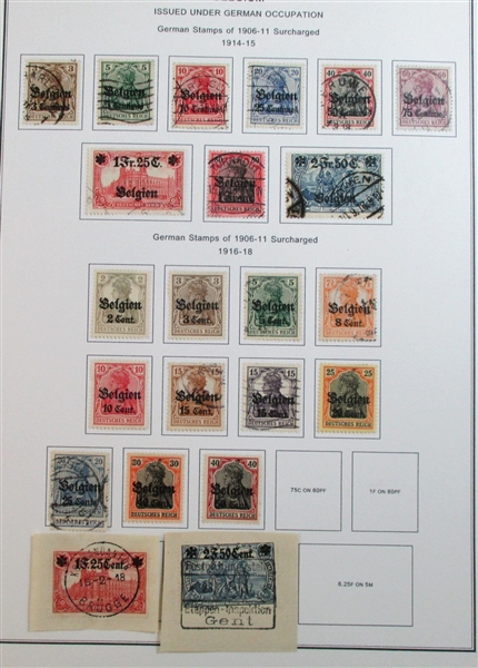 Belgium Large Mint/Used Collection on Homemade Pages to 1990's (Est $750-950)