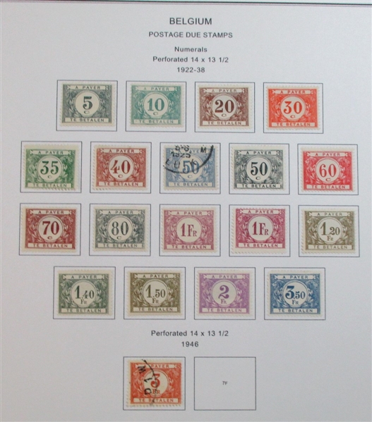 Belgium Large Mint/Used Collection on Homemade Pages to 1990's (Est $750-950)