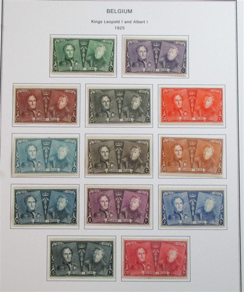 Belgium Large Mint/Used Collection on Homemade Pages to 1990's (Est $750-950)