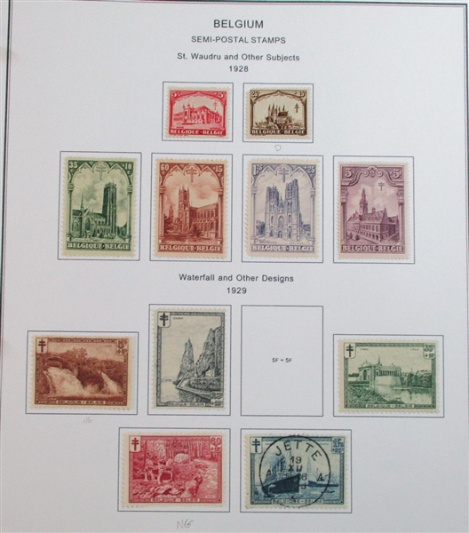 Belgium Large Mint/Used Collection on Homemade Pages to 1990's (Est $750-950)