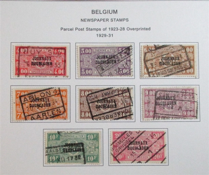 Belgium Large Mint/Used Collection on Homemade Pages to 1990's (Est $750-950)