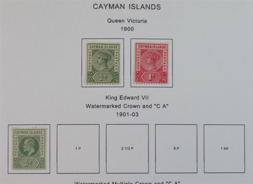 Cayman Islands Mint/Used Collection on Homemade Pages to 2000 (Est $200-300)