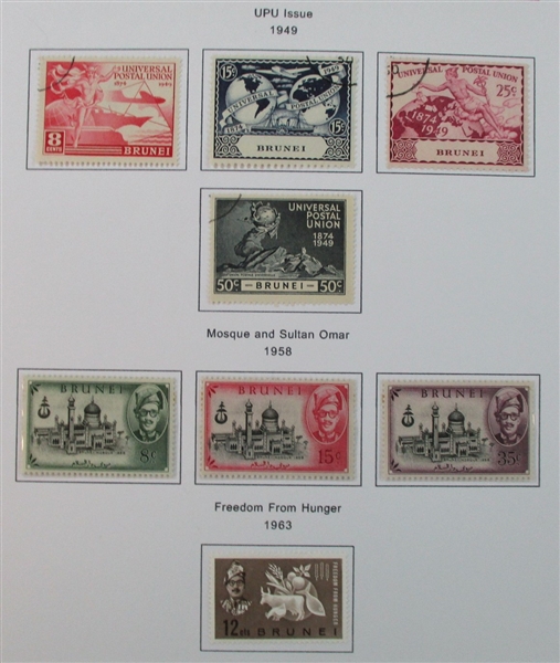 Brunei Mint/Used Collection on Homemade Pages (Est $100-150)