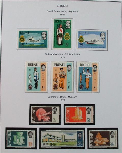 Brunei Mint/Used Collection on Homemade Pages (Est $100-150)