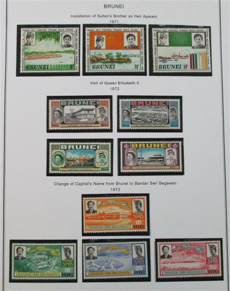 Brunei Mint/Used Collection on Homemade Pages (Est $100-150)