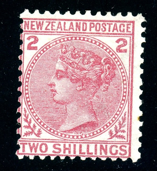 New Zealand Scott 59 Unused Fine, 1878 2sh Victoria (SCV $750)