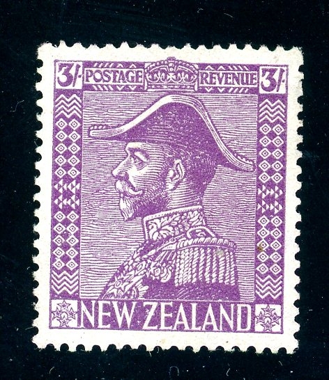 New Zealand Scott 183 MH VF, 1926 3sh KGV (SCV $175)