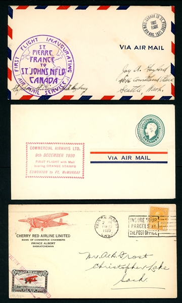 Canada Semi-Official Airmail Covers, 6 Different (Est $150-200)