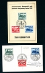 Germany Scott B134-B136 on Commemorative Cards and Cover (Est $60-80)