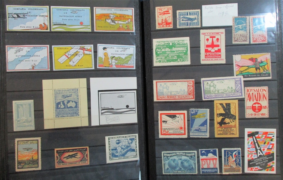 Stockbook #1 of Scott Unlisted Aerophilately (Est $200-300)