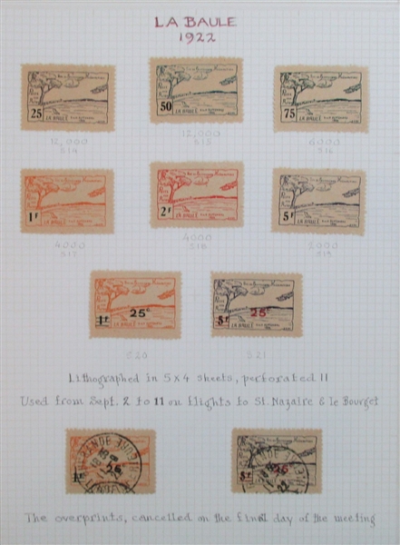 France - Specialized French Semi-Official Airmail Collection (Est $300-400)
