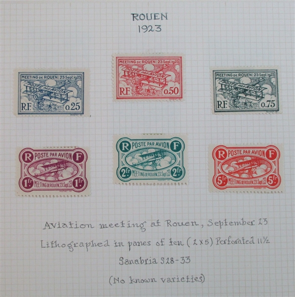 France - Specialized French Semi-Official Airmail Collection (Est $300-400)