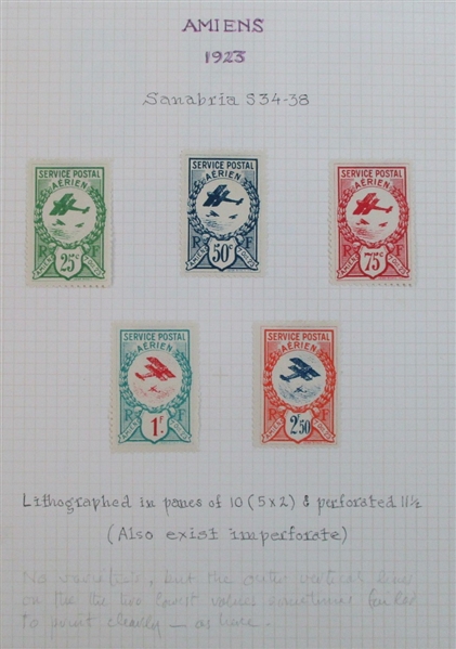 France - Specialized French Semi-Official Airmail Collection (Est $300-400)
