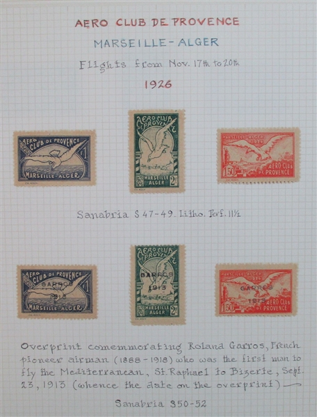France - Specialized French Semi-Official Airmail Collection (Est $300-400)