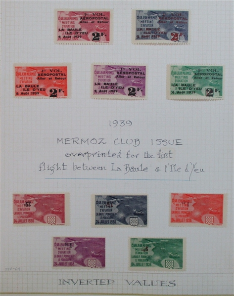 France - Specialized French Semi-Official Airmail Collection (Est $300-400)